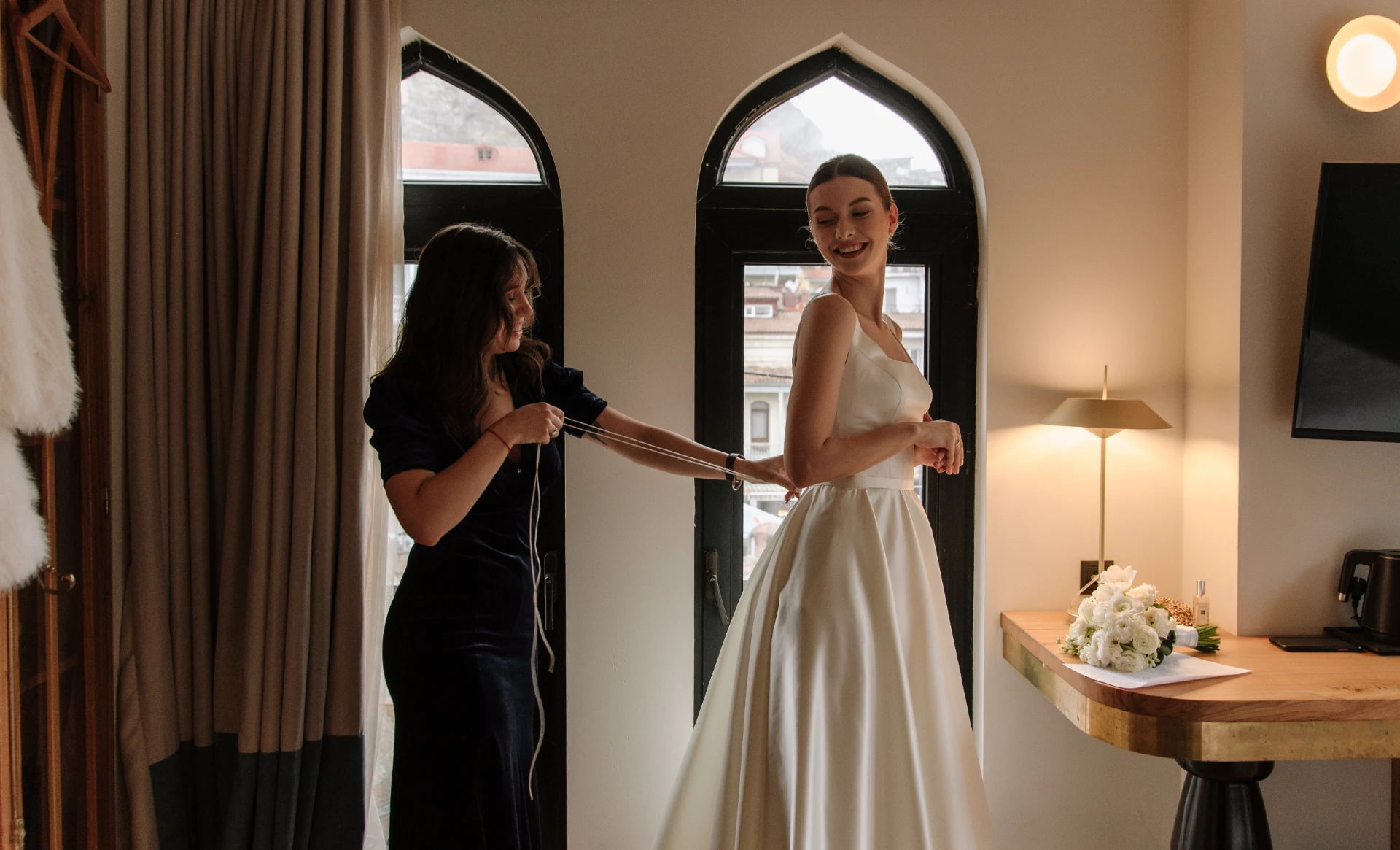 Зимняя церемония для иностранцев в Грузии с романтической атмосферой