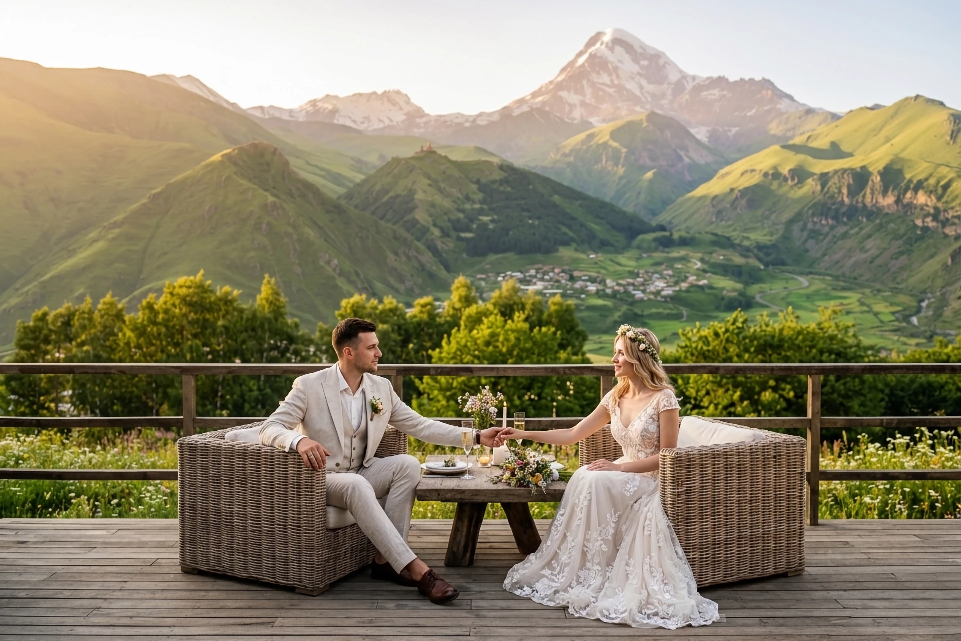 Свадебная фотосессия в Rooms Kazbegi Казбеги